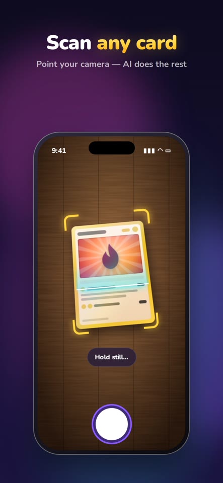 Scanning a card with the camera