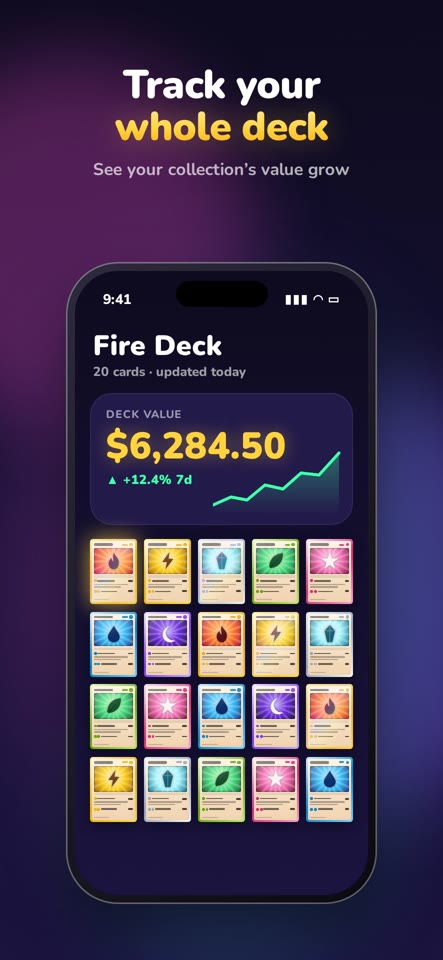 Deck with 20 cards and its total value